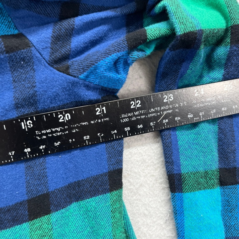 Old Navy Flannel Shirt Womens Small Blue The Boyfriend Shirt Plaid Cabincore - Picture 5 of 9